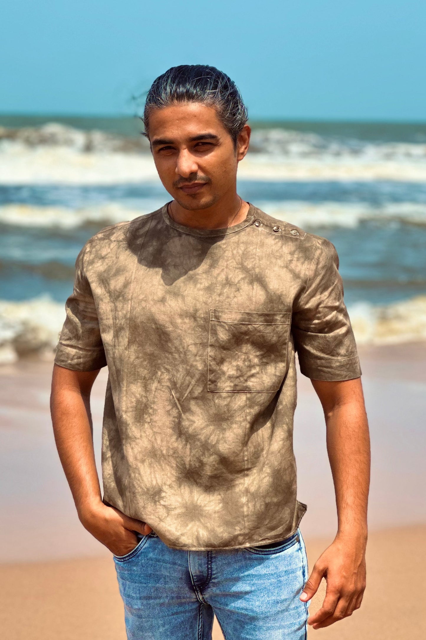 half sleeved mens shirt