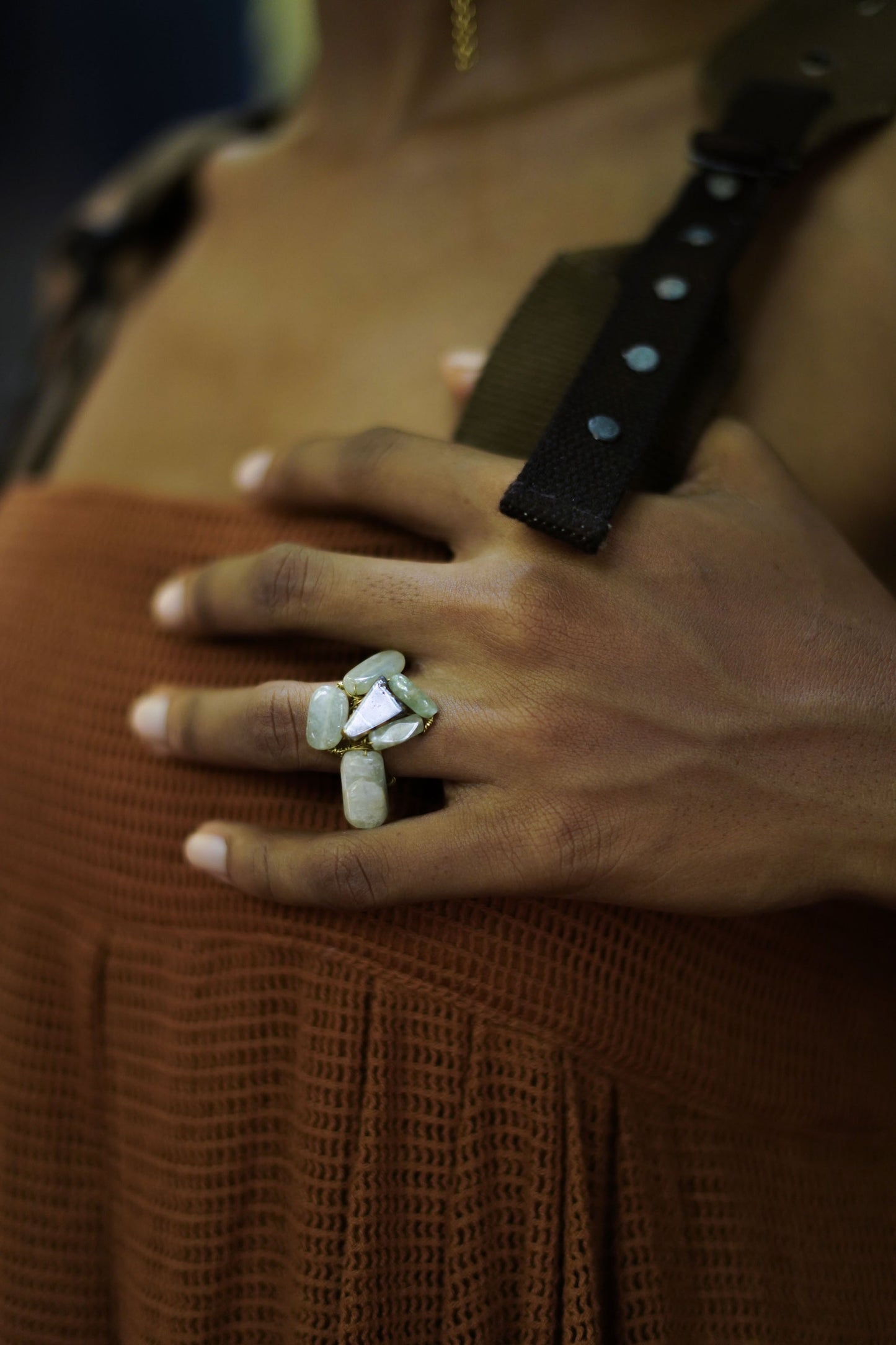 AQUAMARINE RING - MULTI STONE