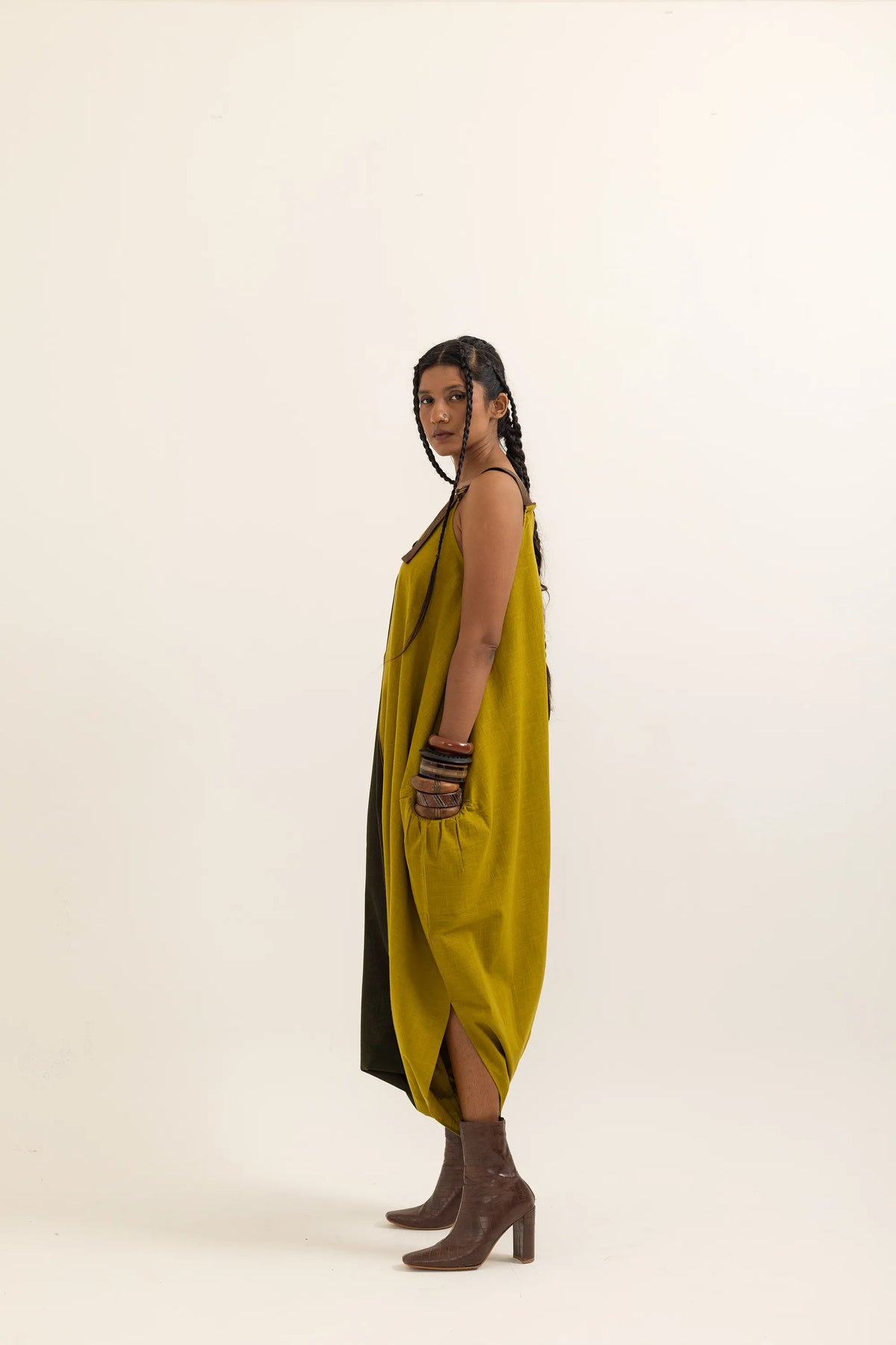 SUFI JUMPSUIT | OLD YELLOW-SAP GREEN