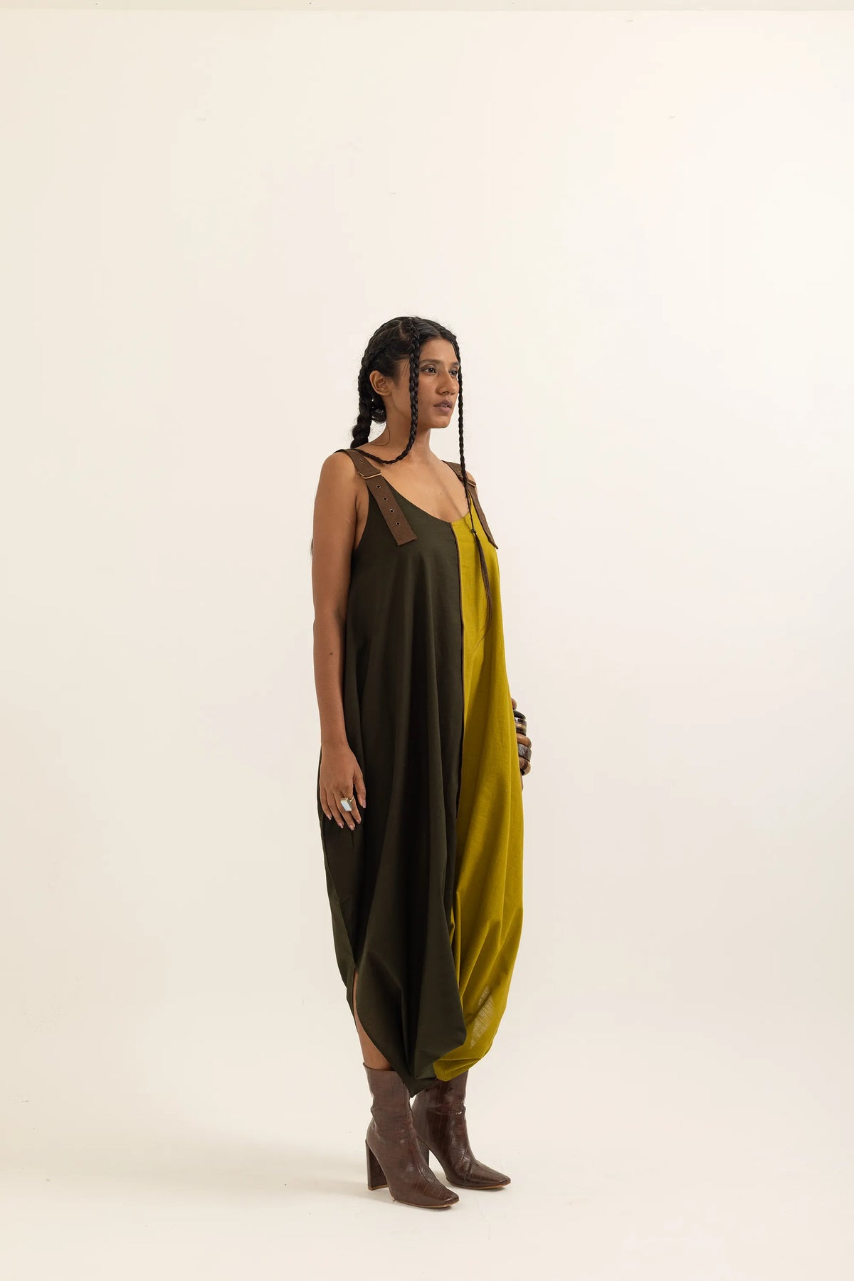 SUFI JUMPSUIT | OLD YELLOW-SAP GREEN