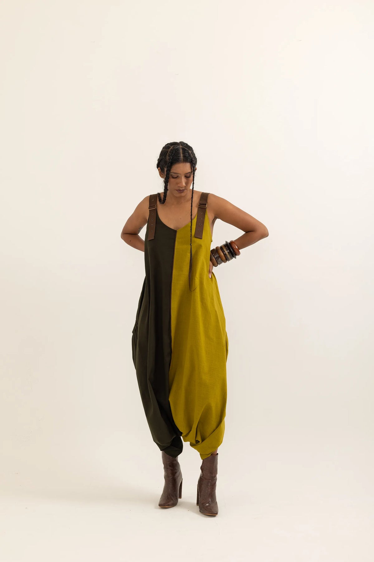 SUFI JUMPSUIT | OLD YELLOW-SAP GREEN