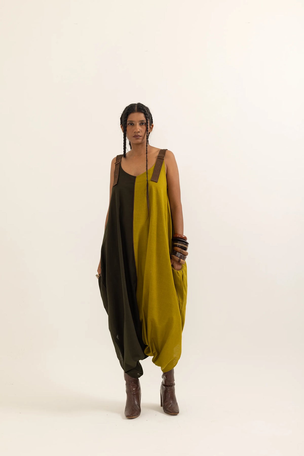SUFI JUMPSUIT | OLD YELLOW-SAP GREEN