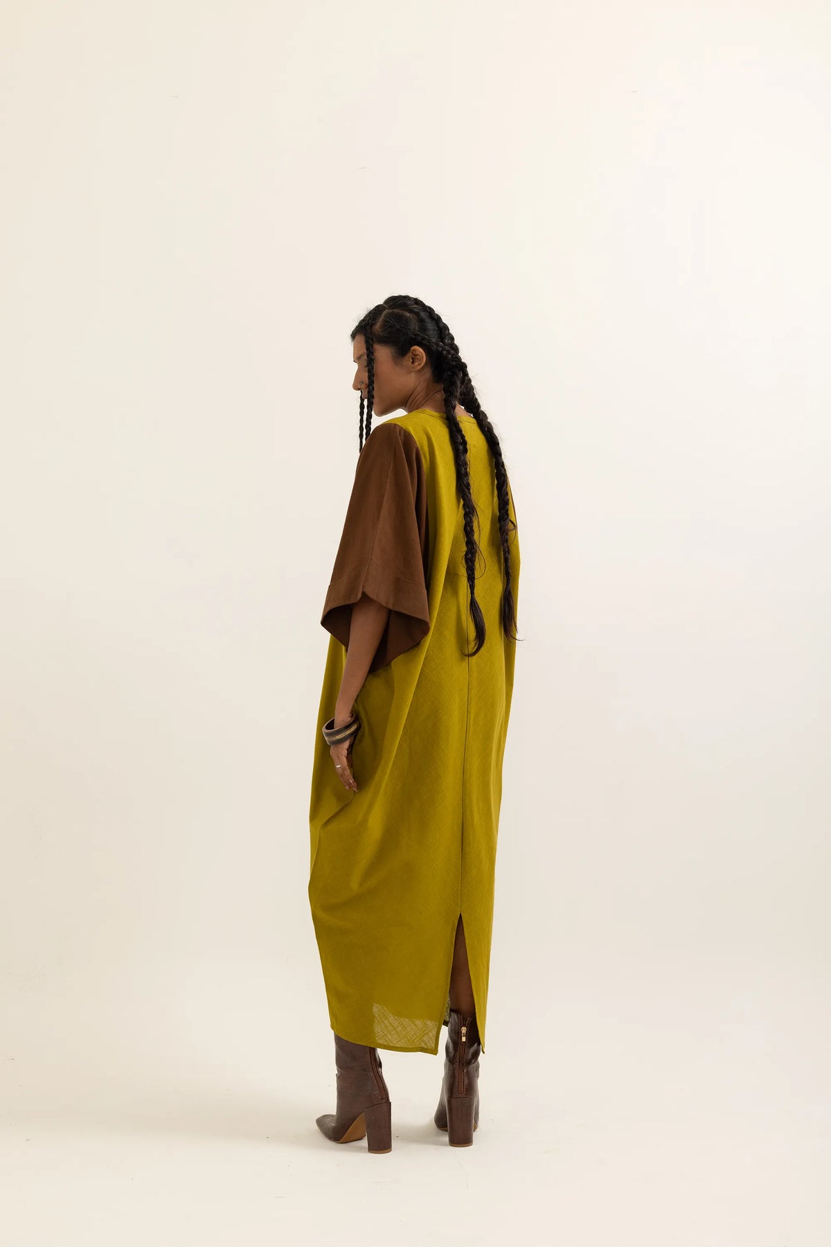ZIKR KAFTAN | OLD YELLOW- BARK BROWN