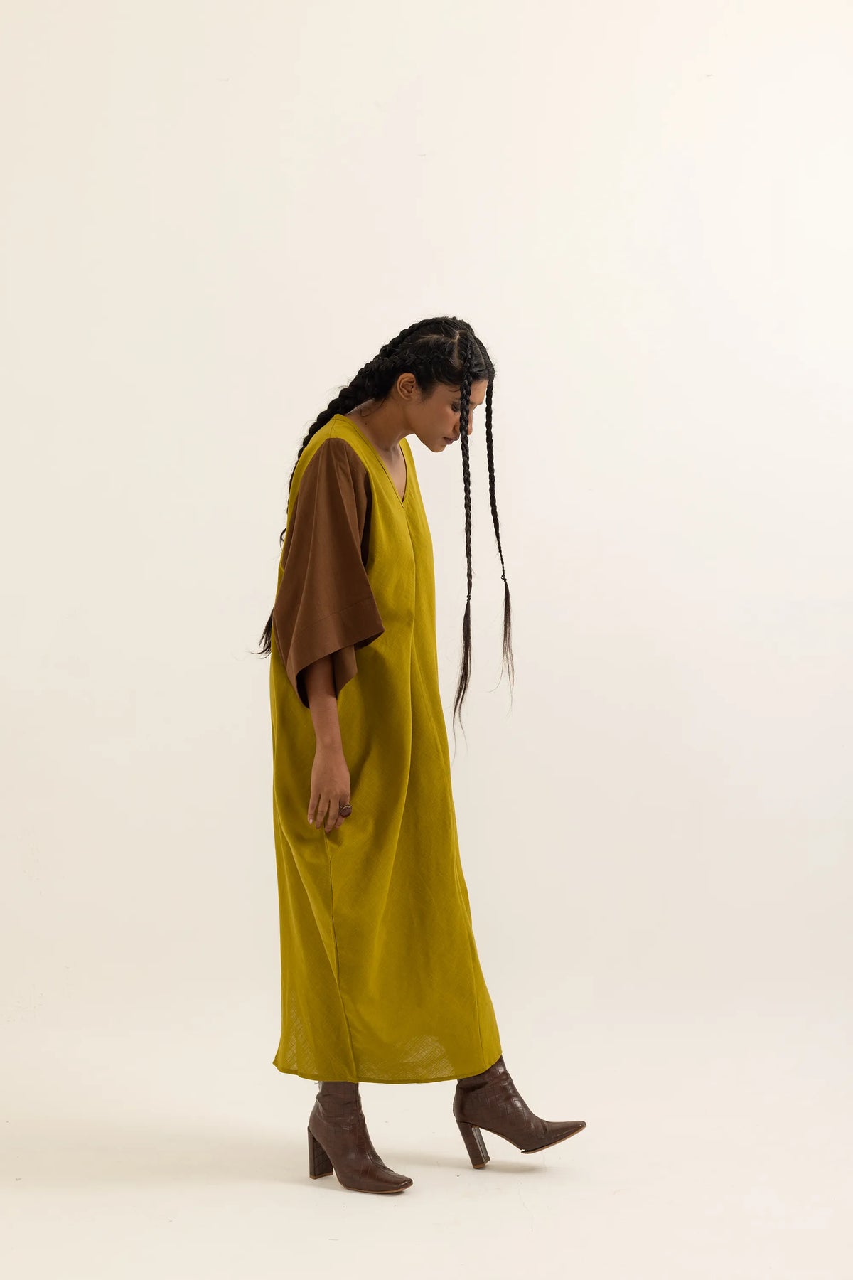 ZIKR KAFTAN | OLD YELLOW- BARK BROWN