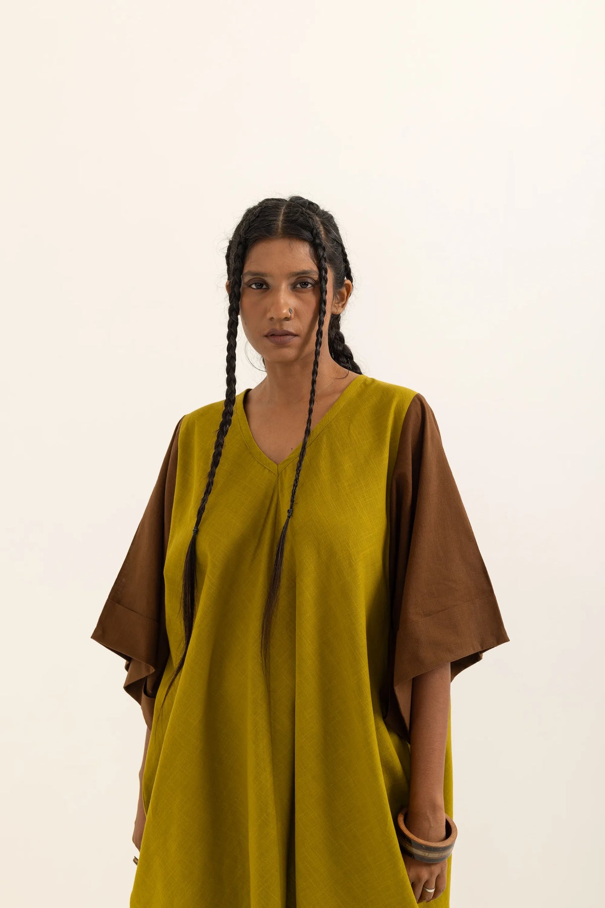 ZIKR KAFTAN | OLD YELLOW- BARK BROWN