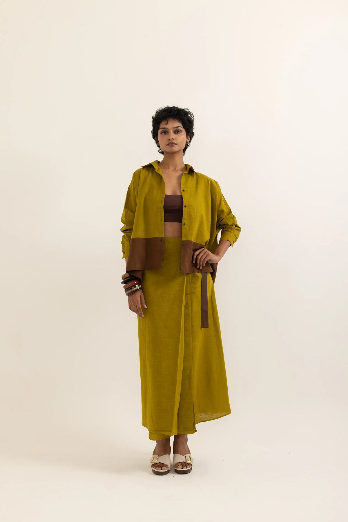 WRAP AROUND LUNGI | OLD YELLOW