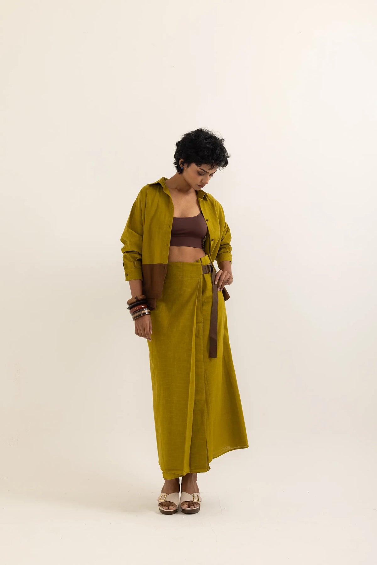 WRAP AROUND LUNGI | OLD YELLOW