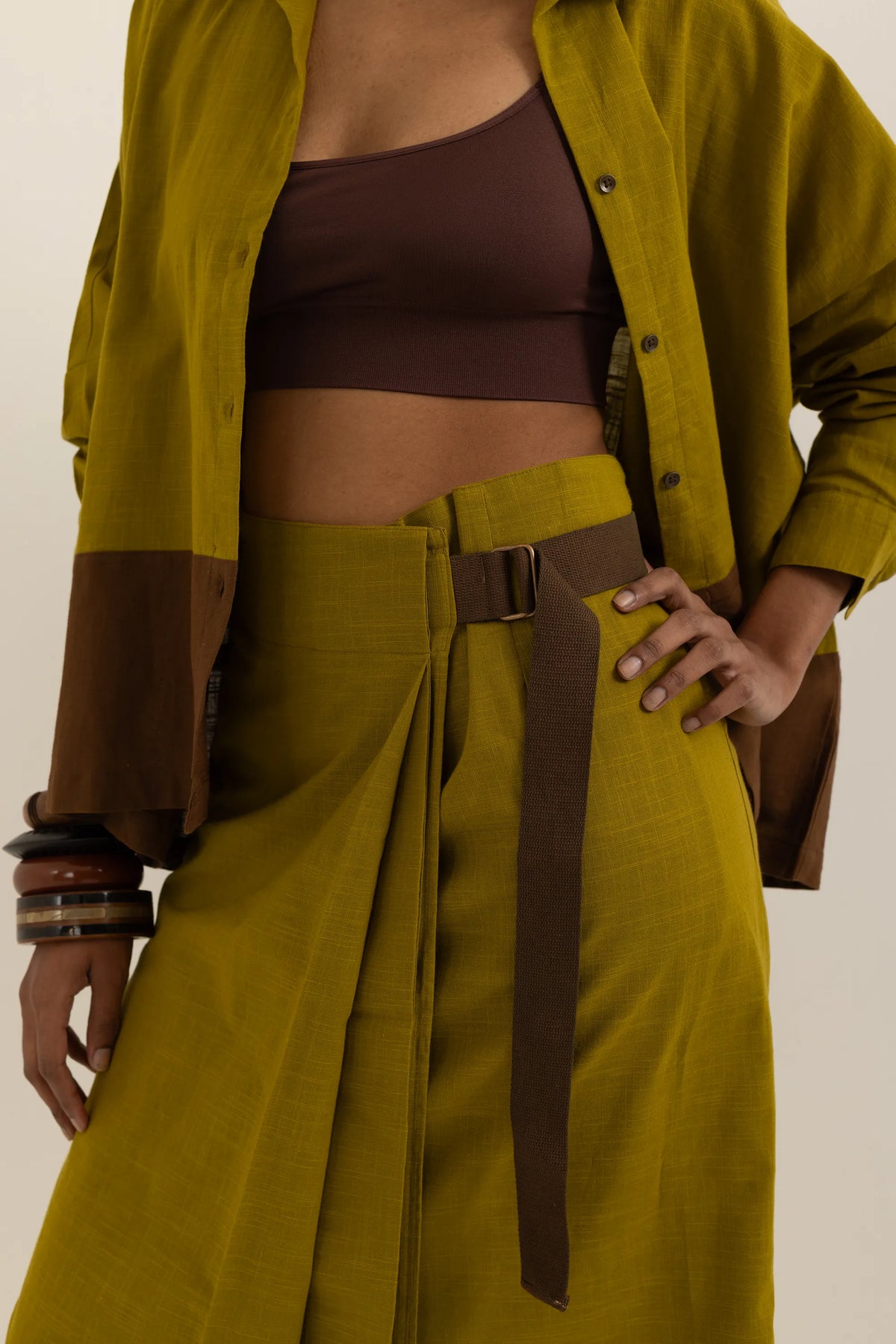 WRAP AROUND LUNGI | OLD YELLOW
