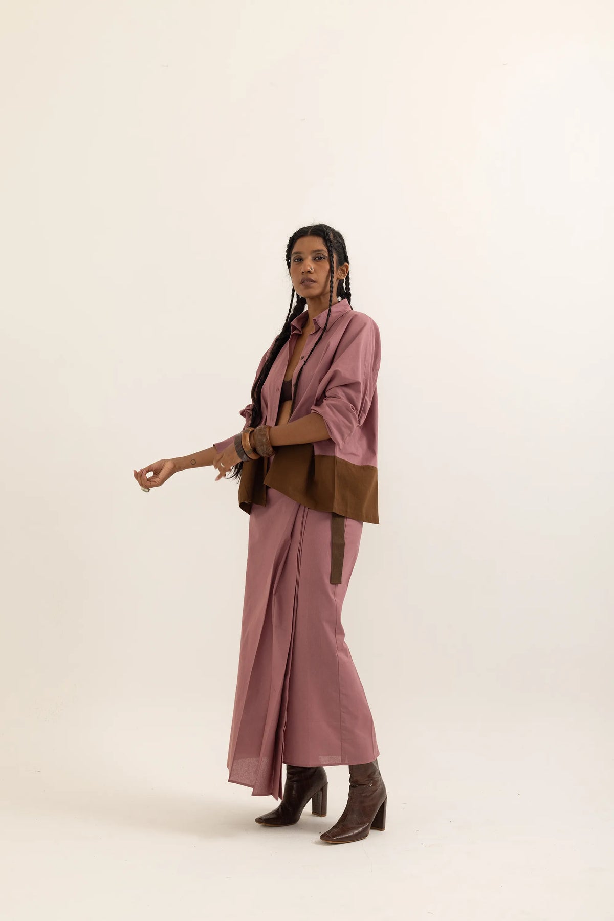 WRAP AROUND LUNGI | DUSTY PINK