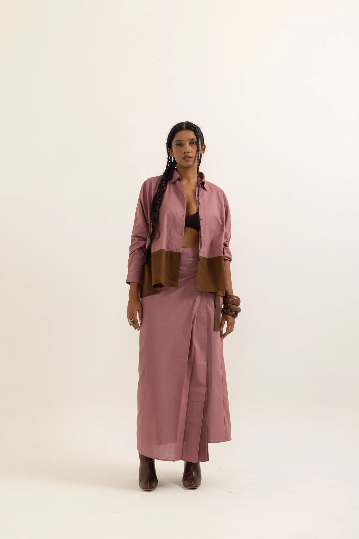 WRAP AROUND LUNGI | DUSTY PINK