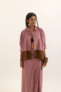 BOXY SHIRT | DUSTY PINK-BROWN