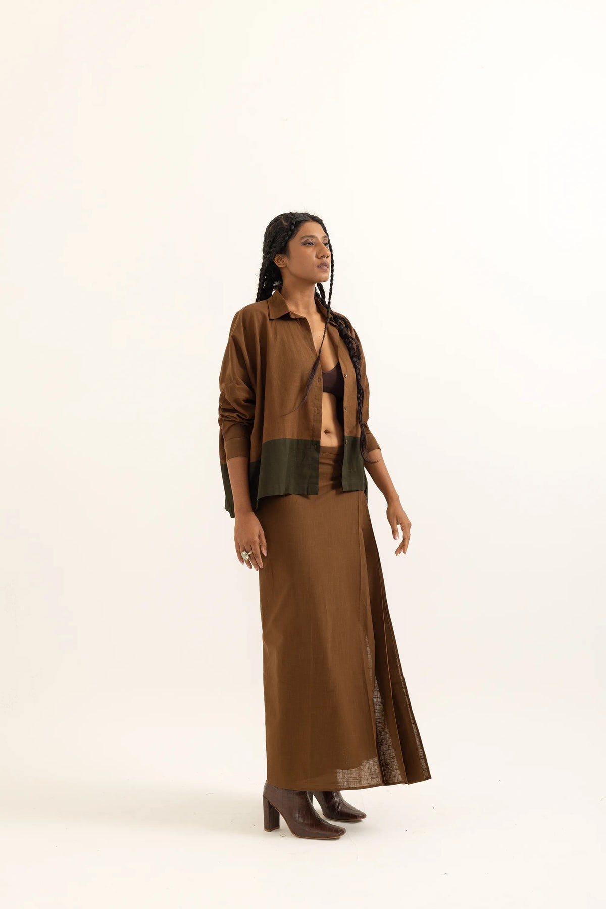 WRAP AROUND LUNGI | BARK BROWN
