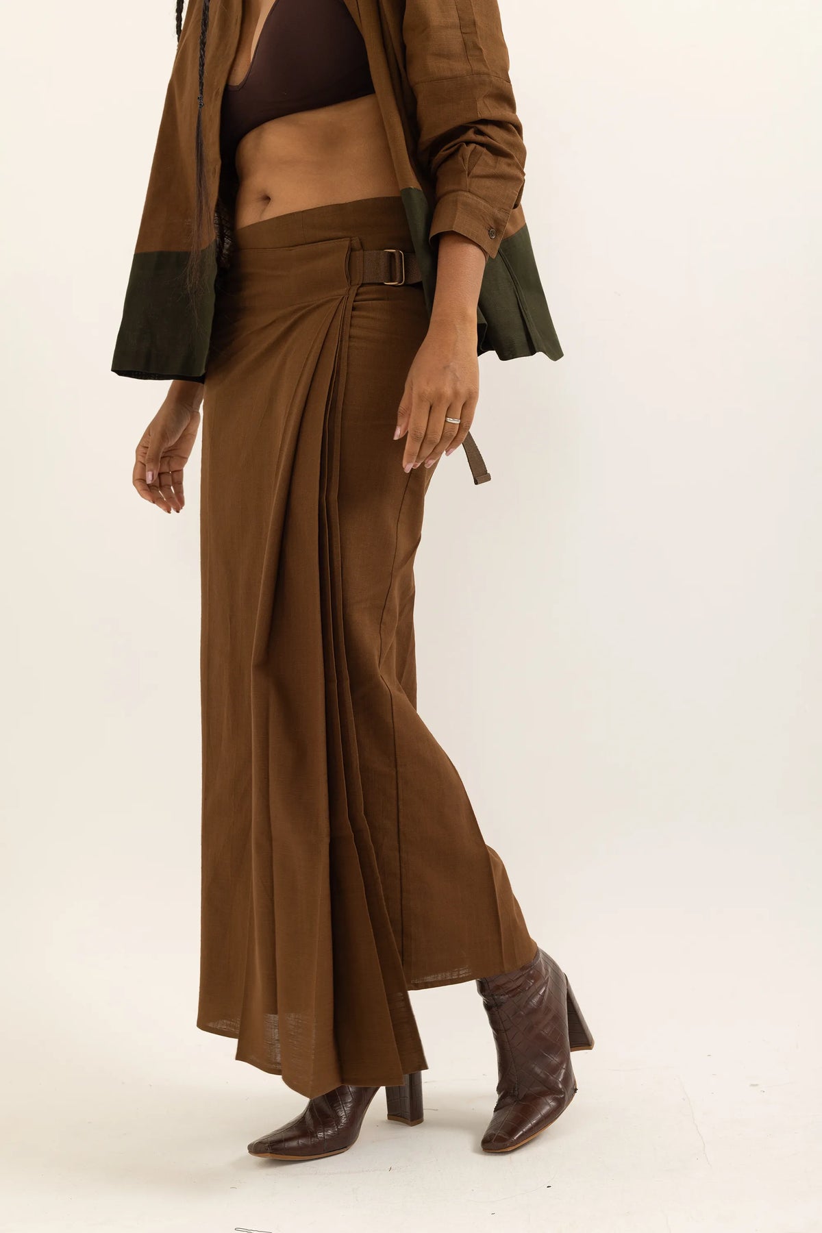 WRAP AROUND LUNGI | BARK BROWN