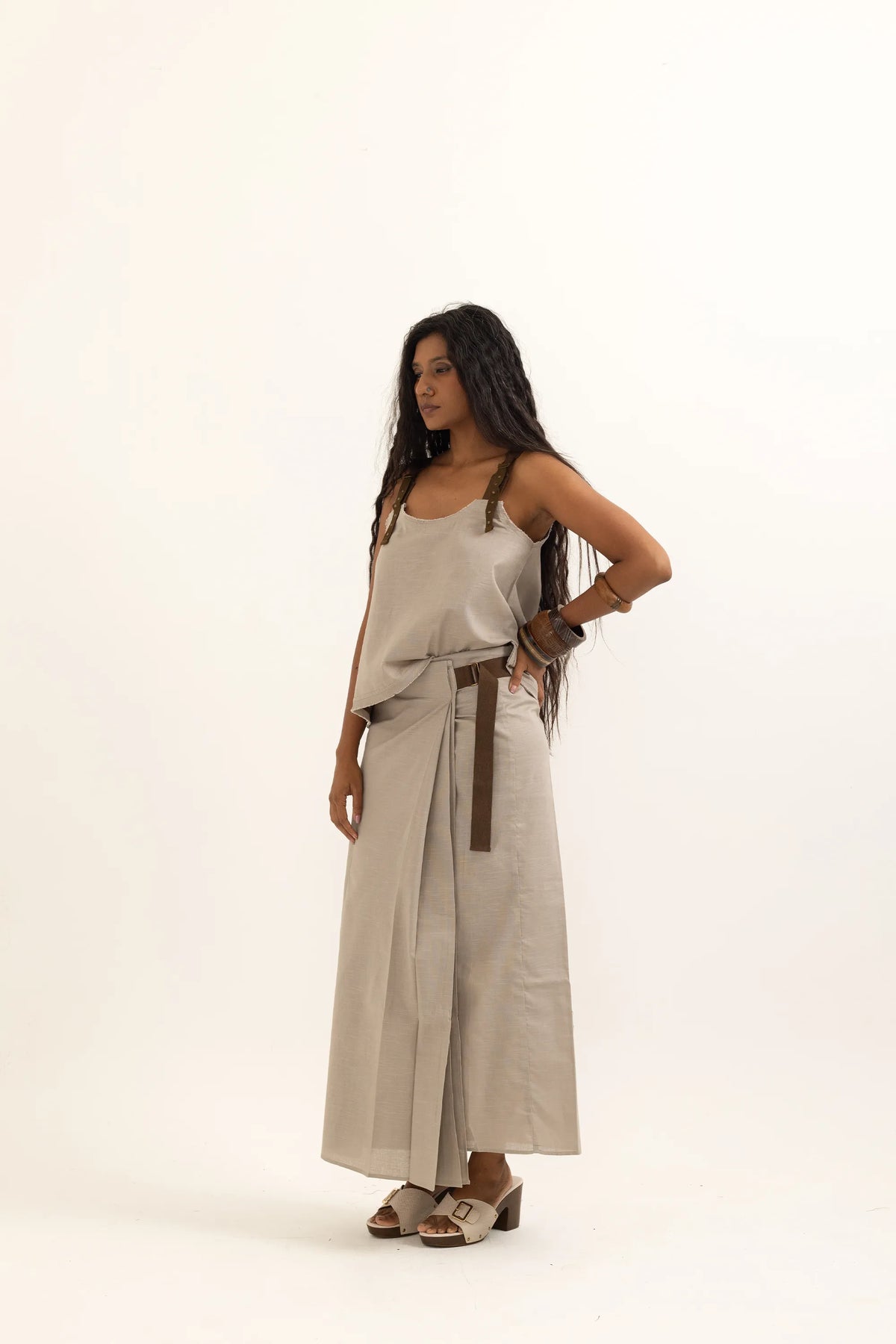 WRAP AROUND LUNGI | TAUPE