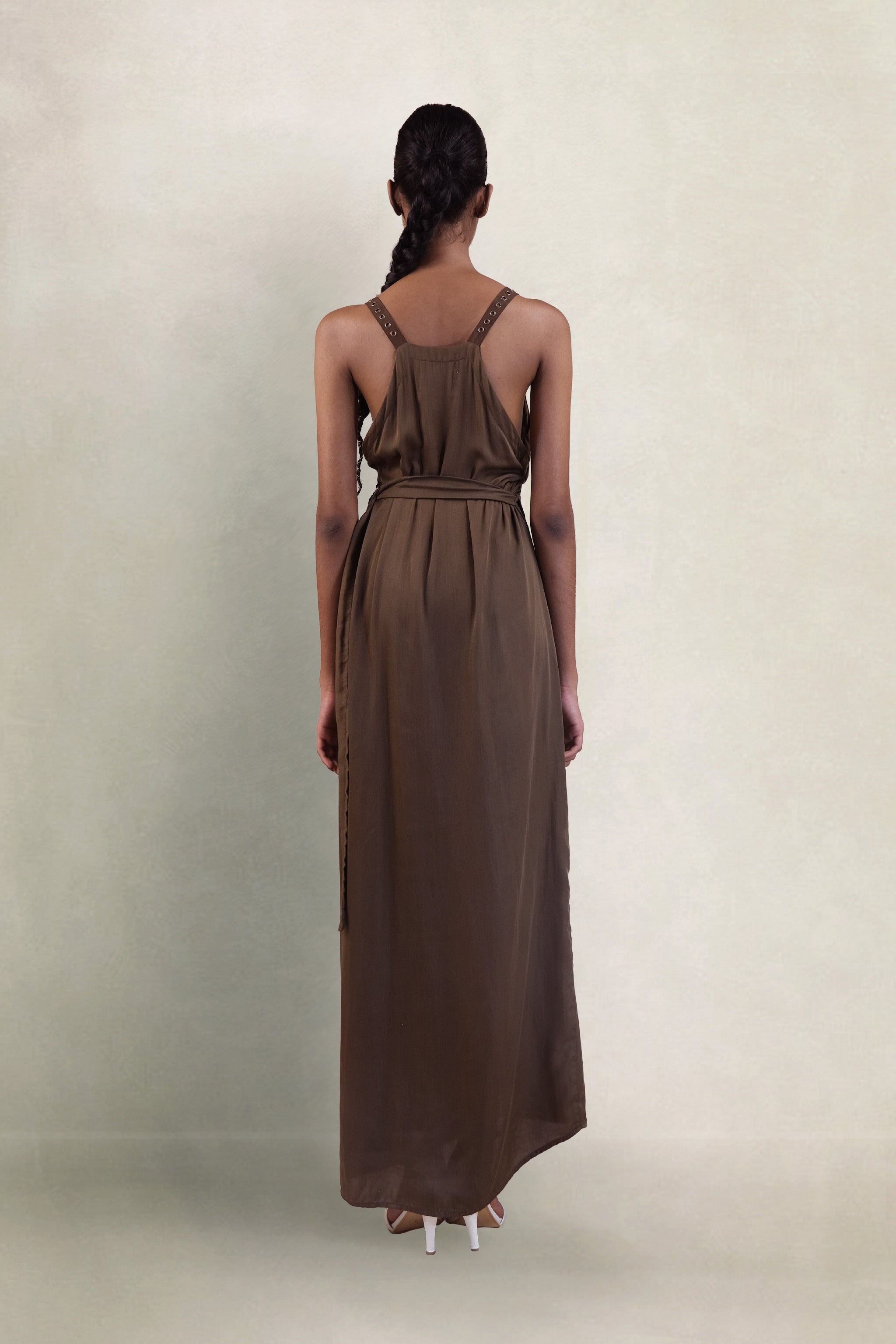 WRAP DRESS | COFFEE