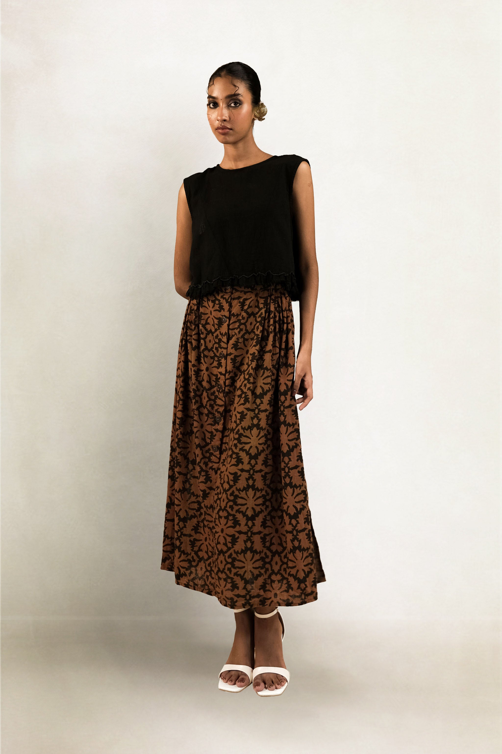 Meer Skirt - Damask Print