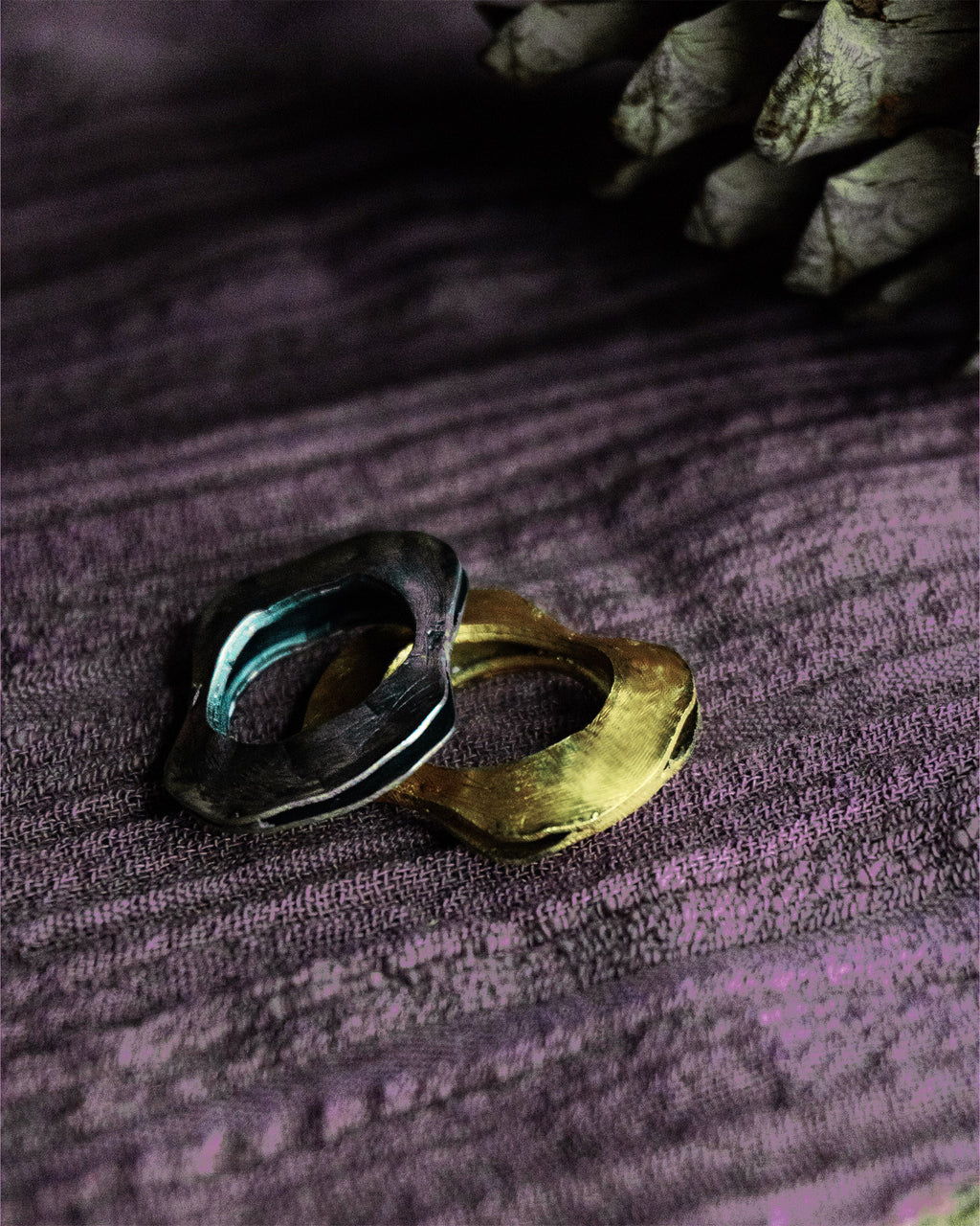 Kaagaz Ring- Handbeaten Silver