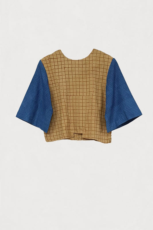 Blouse with sleeve (Check)
