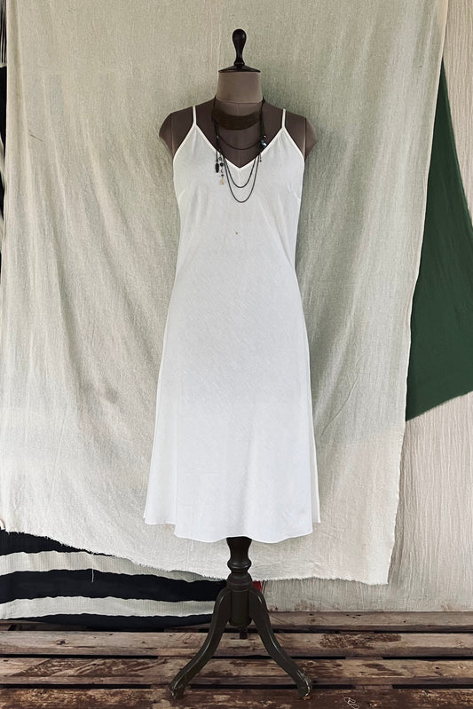 White shift dress