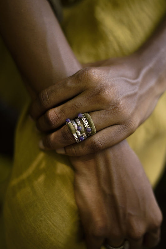 Amethyst Thread Ring