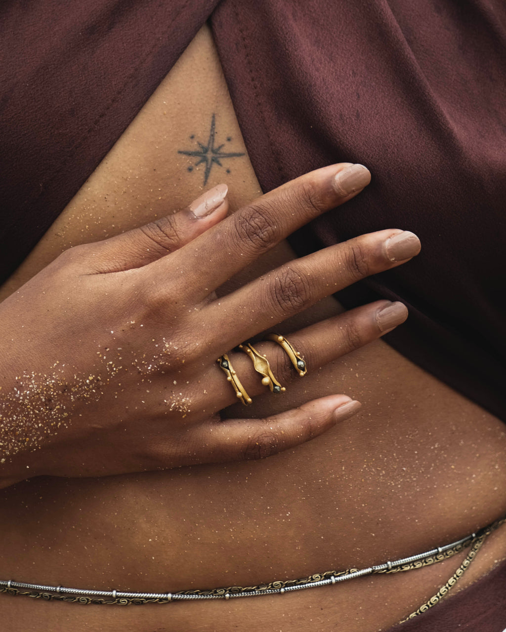 Saiba ring - gold